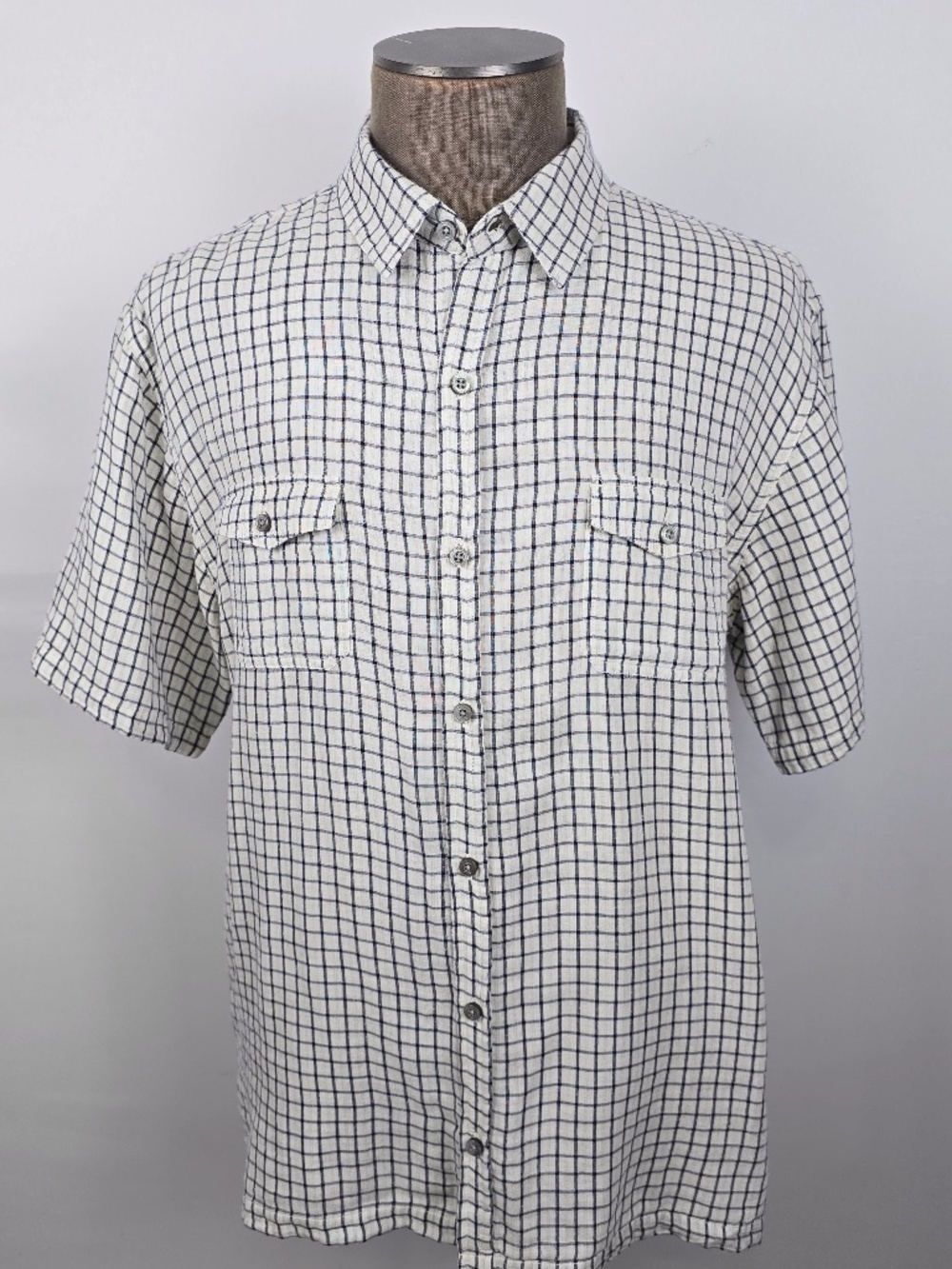 Tori Richard Men's 2XL (Fits XL) Cotton Tattersall Grid Shirt